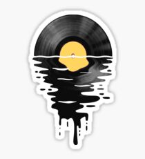Melting Vinyl Record Sunset Sticker