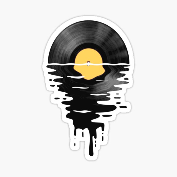Vinyl LP Music Record Sunset Yellow Sticker
