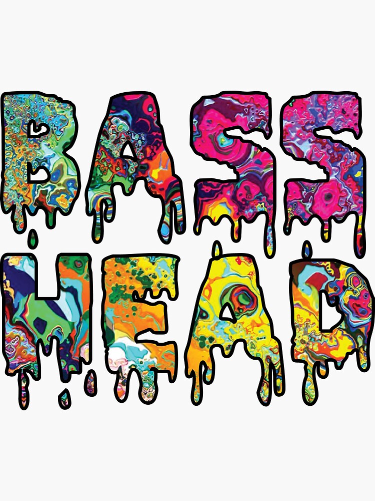 Thumbnail 3 von 3, Sticker, Basskopf Trippy Drip designt und verkauft von kzufra.