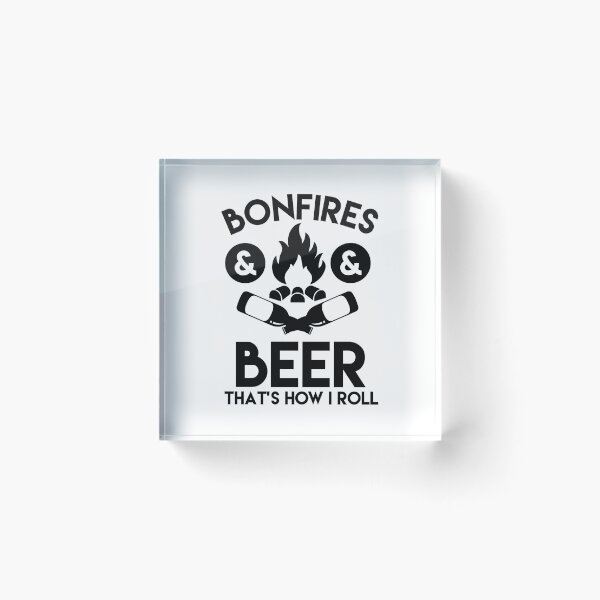 Item preview, Bonfire and Beer Camping Outdoors Drinking Gift designed and sold by TopDawgDesigns.