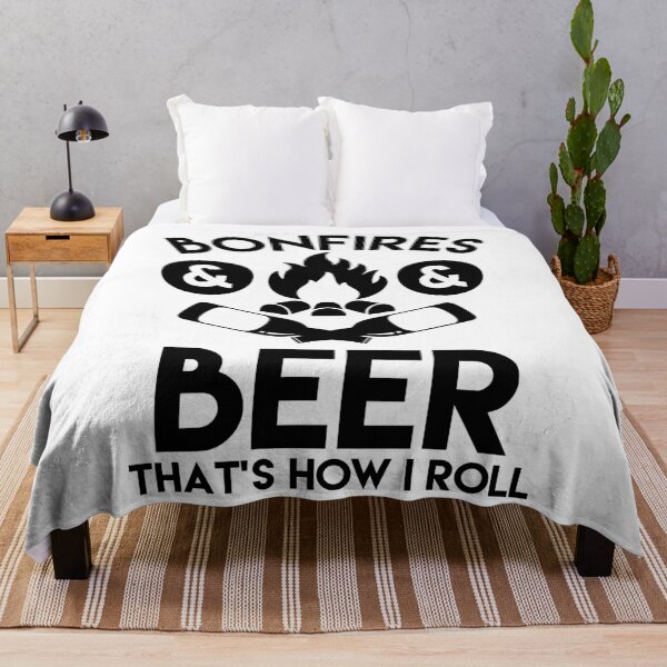 Item preview, Bonfire and Beer Camping Outdoors Drinking Gift designed and sold by TopDawgDesigns.