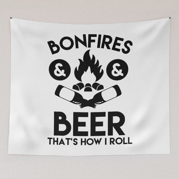 Item preview, Bonfire and Beer Camping Outdoors Drinking Gift designed and sold by TopDawgDesigns.