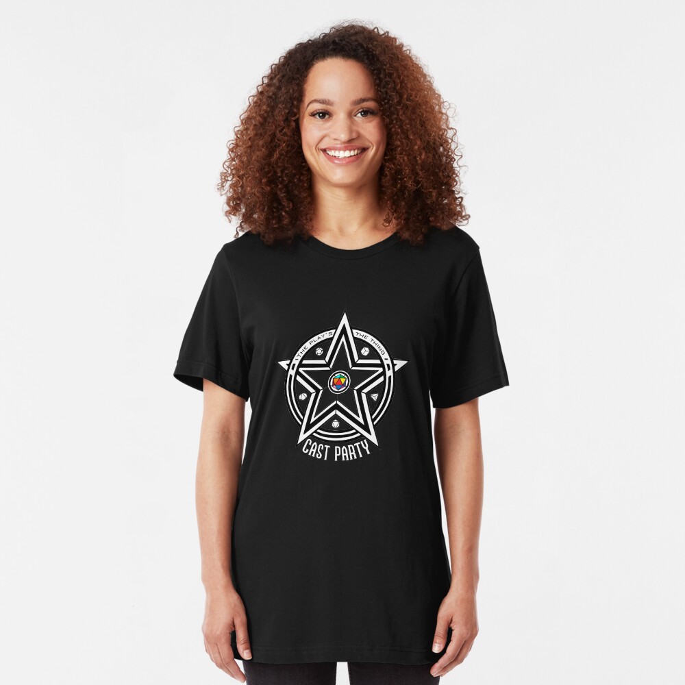 Cast Party Logo (for dark backgrounds) Slim Fit T-Shirt