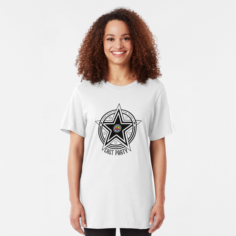 Cast Party Logo (for white backgrounds) Slim Fit T-Shirt