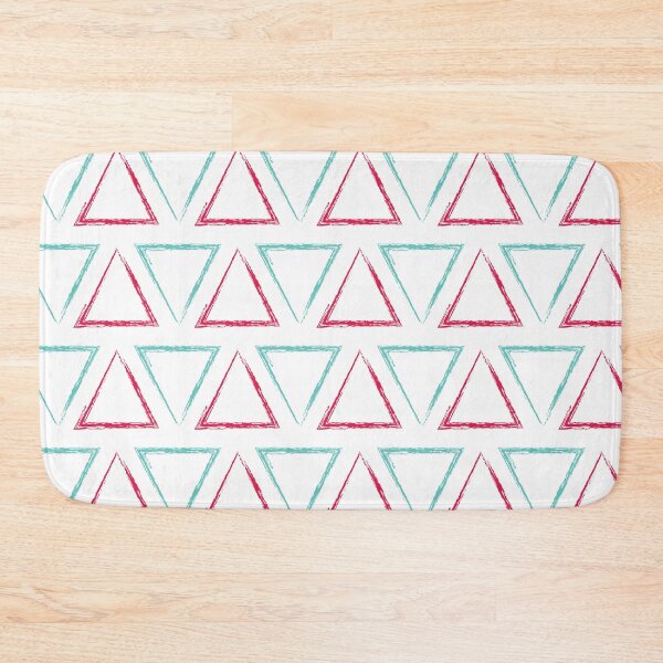 Item preview, Triangular Peaks Pattern - Teal & Red #412 designed and sold by Natural Collective.