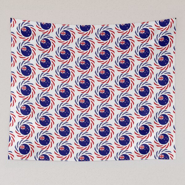 Item preview, New Zealander American Multinational Patriot Flag designed and sold by Carbon-Fibre Media.