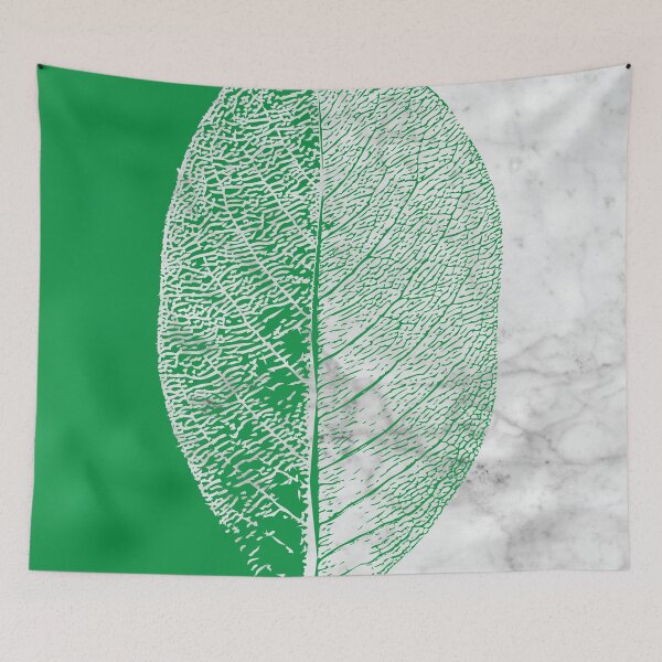 Item preview, Natural Outlines - Leaf Green & White Marble #452 designed and sold by Natural Collective.