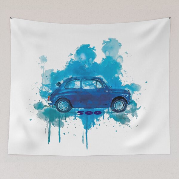 Item preview, Fiat 500 open blue Splash edit designed and sold by Aaaah Eeeek  Studio.