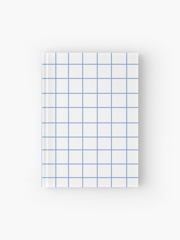 Schulgitter Blaues Gitter Uber Weissem Blatt Papier Asthetisches Muster Notizbuch Von Estellef Redbubble