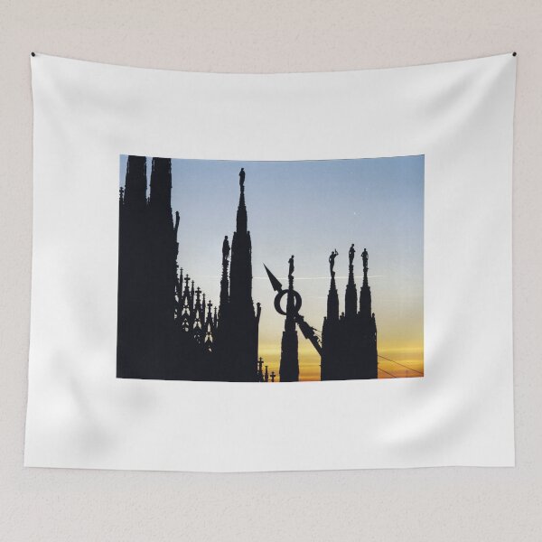Item preview, Duomo di Milano - main cathedral of Milan. Roof detail at sunset. Lombardia, Italy designed and sold by Igor Pozdnyakov.