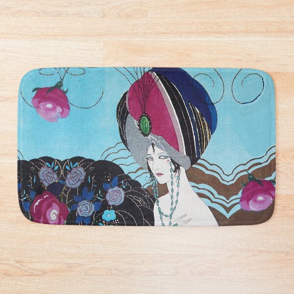 Item preview, ORIENTAL WOMAN HEAD WITH TURBAN AND ROSES Art Deco designed and sold by BulganLumini.