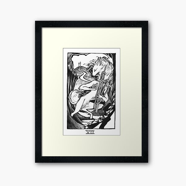 Seven of Swords Framed Art Print