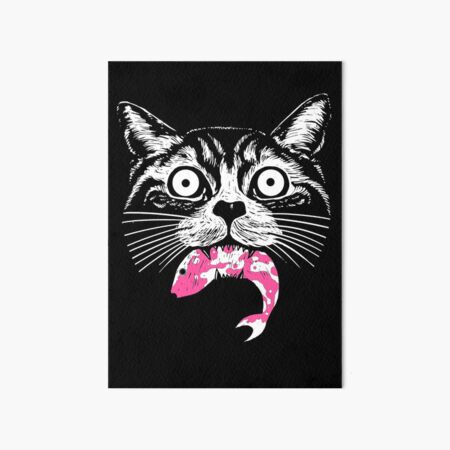 Hungry cat Art Board Print