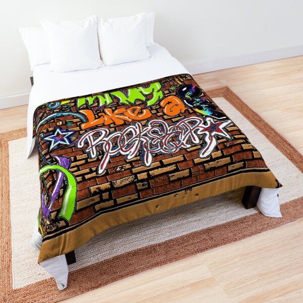 Graffiti - Party Like a Rockstar - Neon Comforter