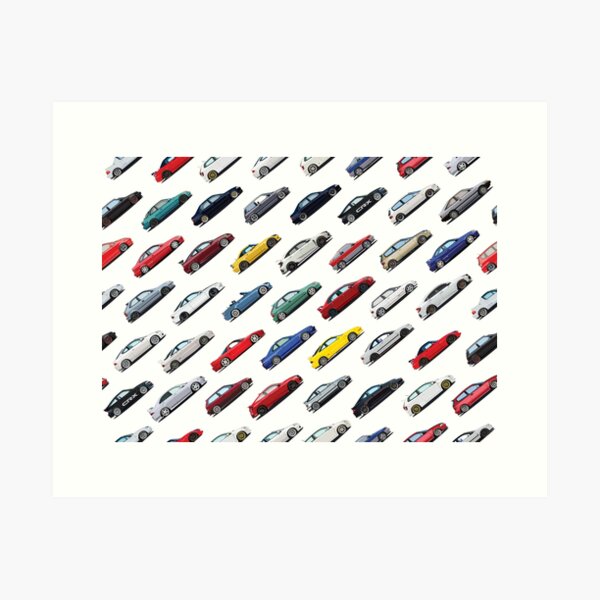Hondas All Over Art Print
