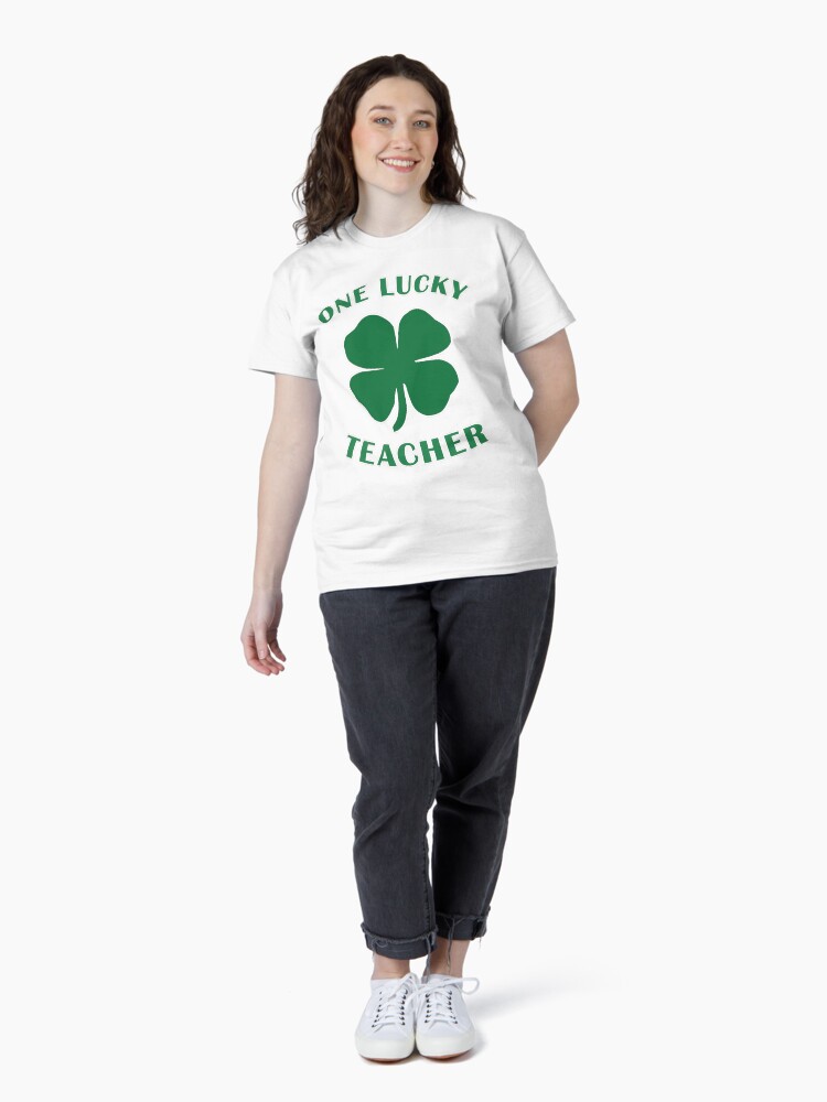 Thumbnail 4 of 7, Classic T-Shirt, Lucky Teacher St Patrick Day Irish Shamrock gift. designed and sold by maxxexchange.
