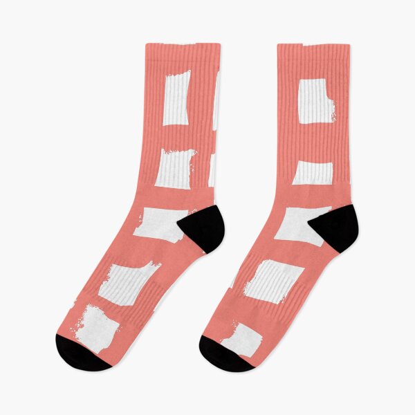 Item preview, White and coral pink checkered pattern designed and sold by kapotka.