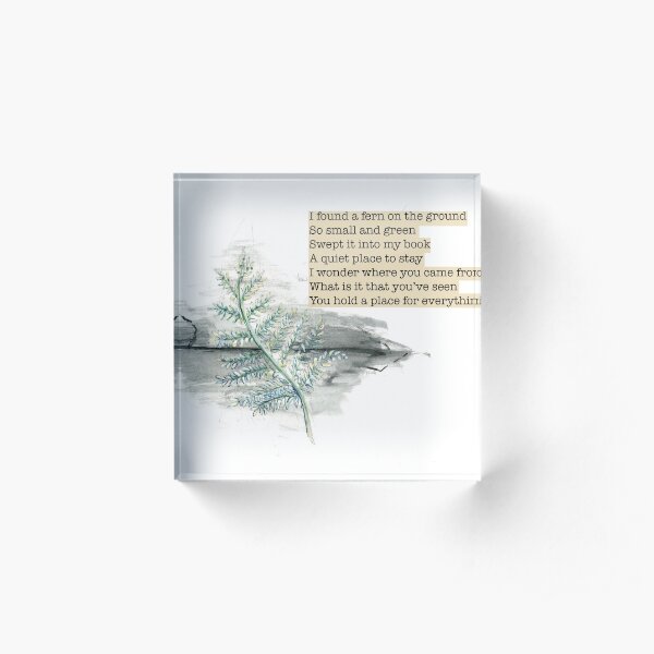 Little Fern Acrylic Block