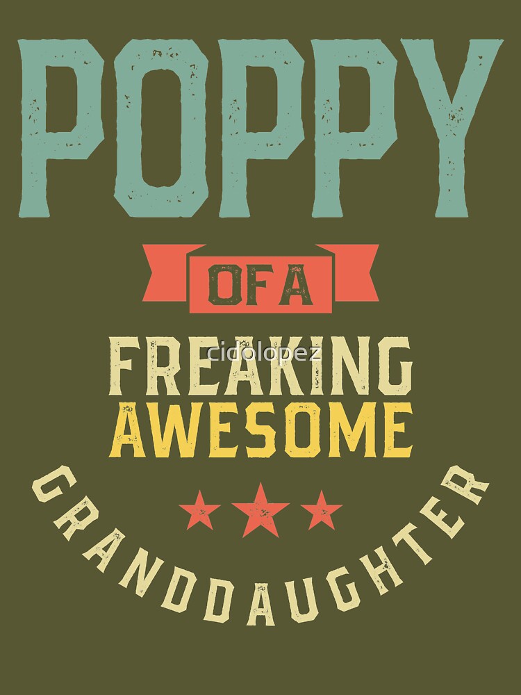 Mens Grandpa Gift Proud Poppy Granddaughter Essential T-Shirt for Sale by  cidolopez