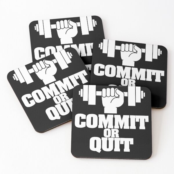 Item preview, COMMIT OR QUIT Motivational Workout Shirt designed and sold by lucidfrog.