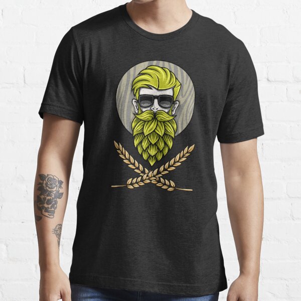 Brewer beards, bearded brewing man T-Shirt : Clothing, Shoes &  Jewelry