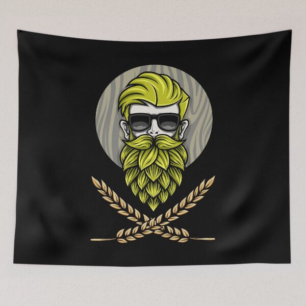Item preview, Green Hops Beard - Beer Style - Hops Fashion designed and sold by anziehend.