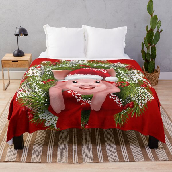 Item preview, Pig in wreath designed and sold by Jelena Slijepcevic.