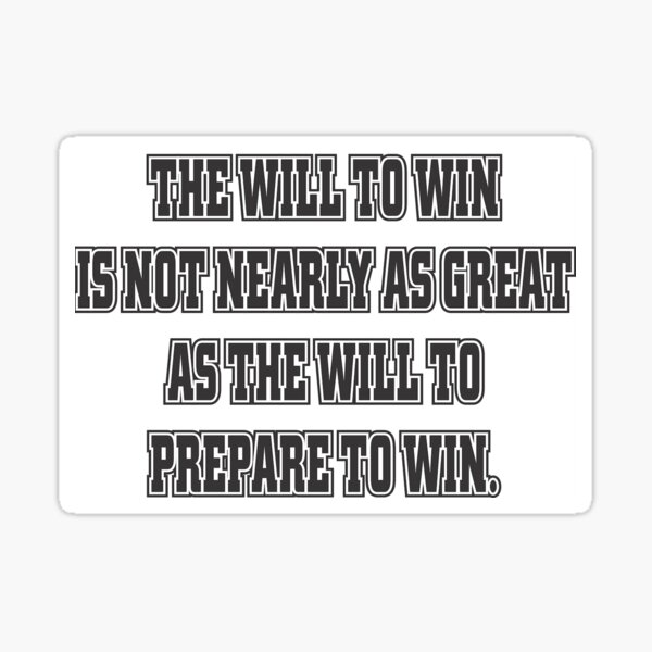 Will To Win Sticker