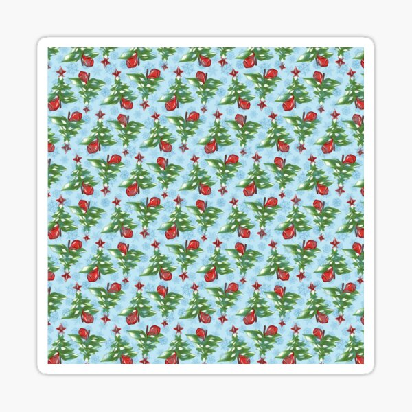Colorful Christmas trees Sticker