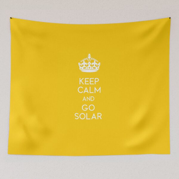 Item preview, Keep Calm and Go Solar - yellow designed and sold by EvieWoj.
