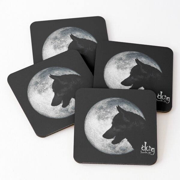 Bark at the moon (or not) Coasters (Set of 4)