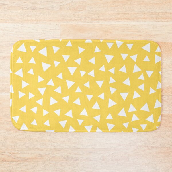 Item preview, White Random Triangles on Mustard Yellow designed and sold by rewstudio.