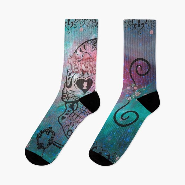 Item preview, Teal and Pink Day Of The Dead Sugar Skull designed and sold by FolkNFunky3.