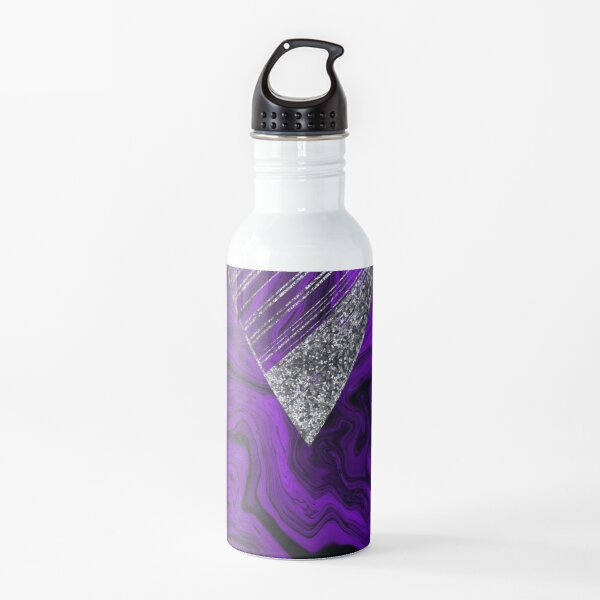 Abstraktes Gemälde - Dreieck auf Violet Trinkflasche