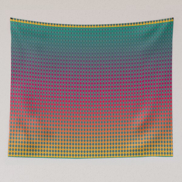 Item preview, Copy of Bohemian Blue Diamonds with hot red designed and sold by WatersEdgeGal.