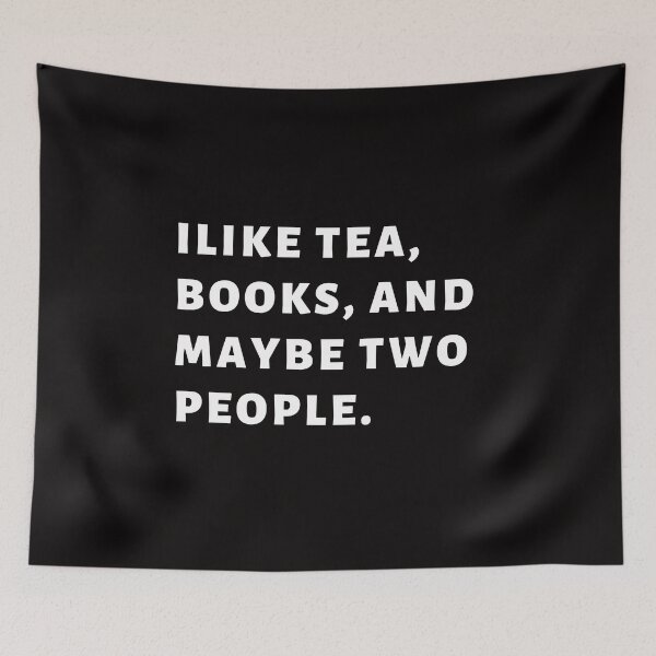 Item preview, I Like Books and Tea Introvert Awkward Relax Cute Funny Sarcastic Happy Fun Inspirational Gift designed and sold by EpsilonEridani.