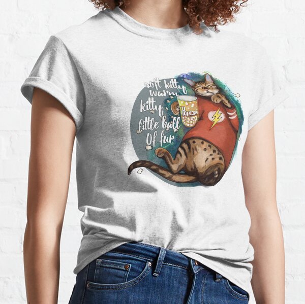 Soft kitty warm kitty galaxy cat Classic T-Shirt