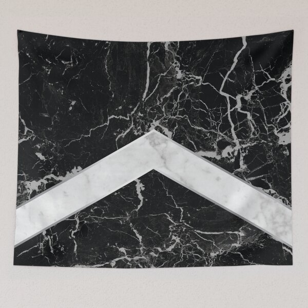 Item preview, Stone Arrow Pattern - Black & White Marble #992 designed and sold by Natural Collective.