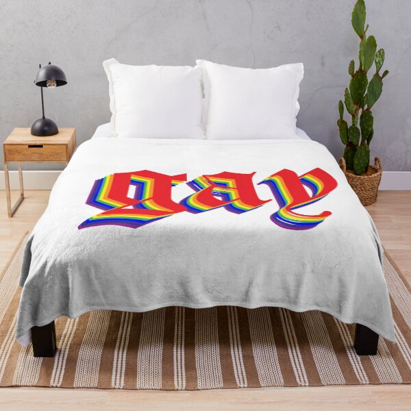 Item preview, rainbow blackletter gay designed and sold by Catherine Titcomb.