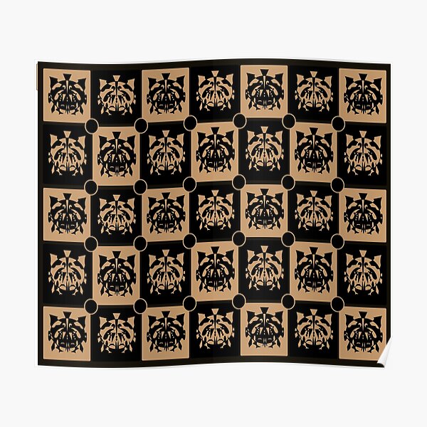 Abstract Tribal Masks Poster