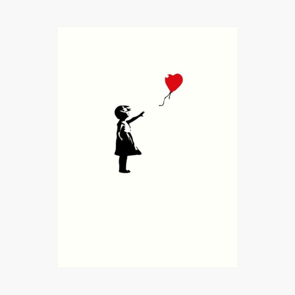 La Petite Fille Au Ballon Bansky Impression artistique