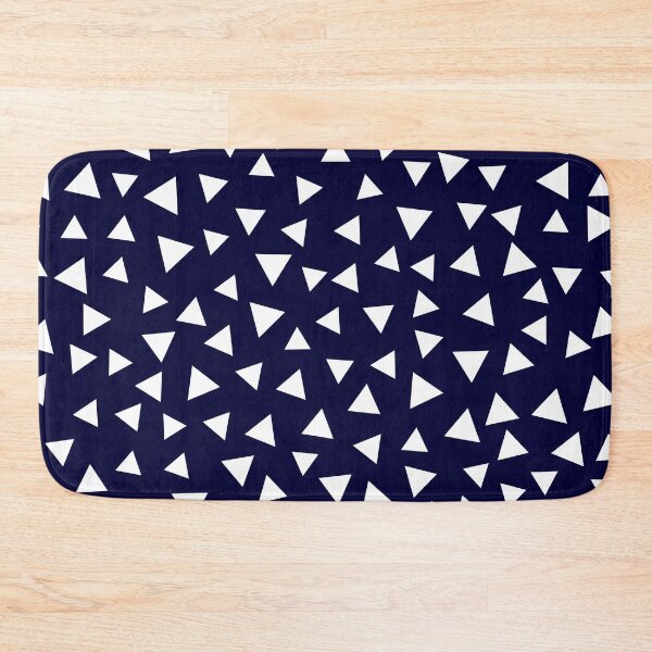 Item preview, White Random Triangles on Navy Blue designed and sold by rewstudio.