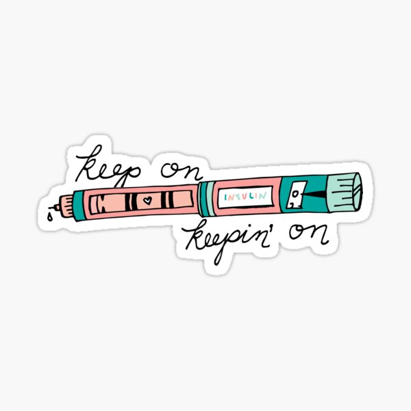 Keep On Keepin On (pink and teal) Sticker