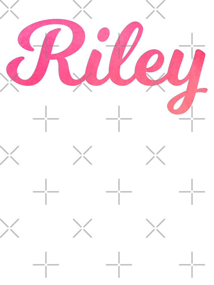 Riley girls name pink watercolor type Sticker for Sale by ComicKitsch