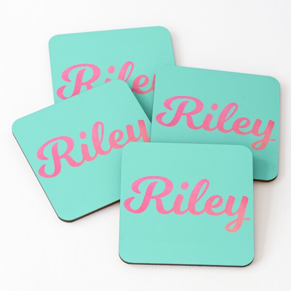 Item preview, Riley girls name pink watercolor type designed and sold by ComicKitsch.