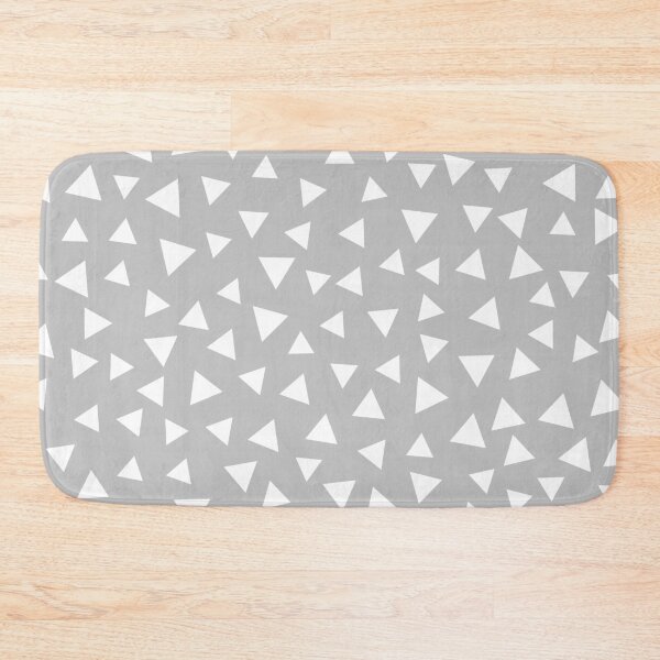 Item preview, White Random Triangles on Silver Gray designed and sold by rewstudio.