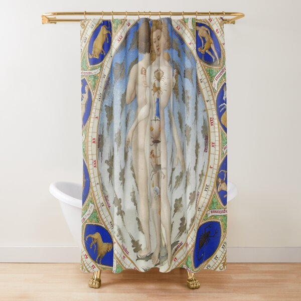 Look at the signs of the zodiac. They correspond to each part of the body, starting with Pisces Shower Curtain