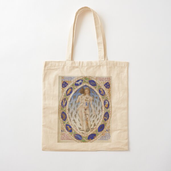 Look at the signs of the zodiac. They correspond to each part of the body, starting with Pisces Cotton Tote Bag