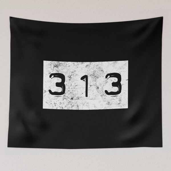 Item preview, Retro Embossed Design of Area Code 313 Metro Detroit product designed and sold by Raymond Cloud.