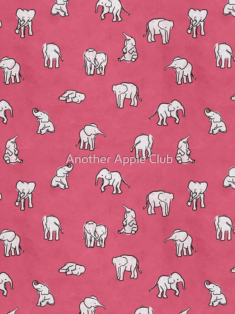 iPhone・スマホケース Society6 Indian Baby Elephants in Navy by Estelle F Indian Baby Elephants in Pink
